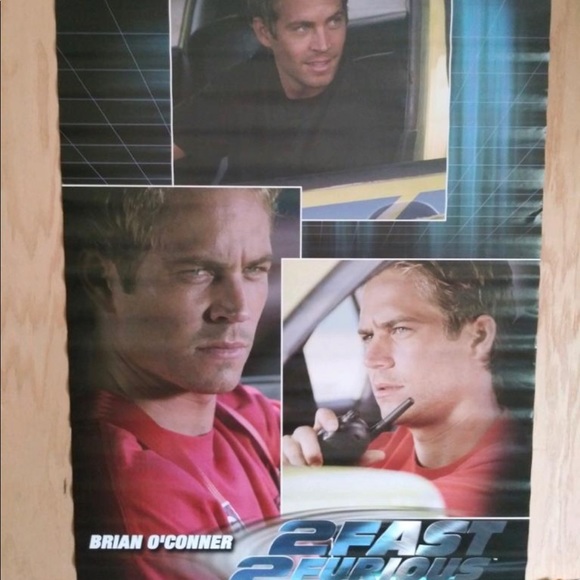 2 FAST 2 FURIOUS 🎥 2002 Brian O’Connor Collage Poster #905 PAUL WALKER ⭐️ RARE - Picture 1 of 4